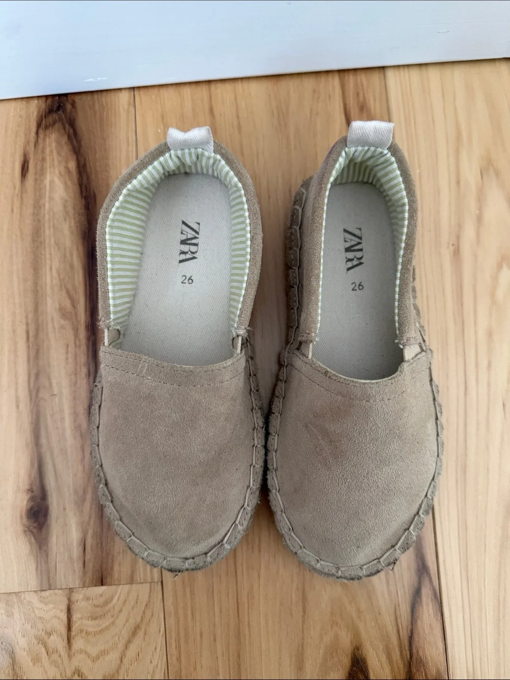 Zara Kids Beige Slip-On Espadrille Moccasins Size 26 (9.5 Toddler)